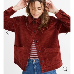 Madewell Corduroy Jacket in Rich Red